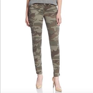 True Religion Camp-Print Skinny Cargo Pants